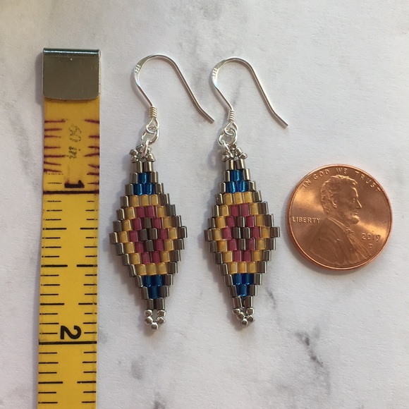 New sterling silver hook beaded sunshine earrings - Picture 8 of 8